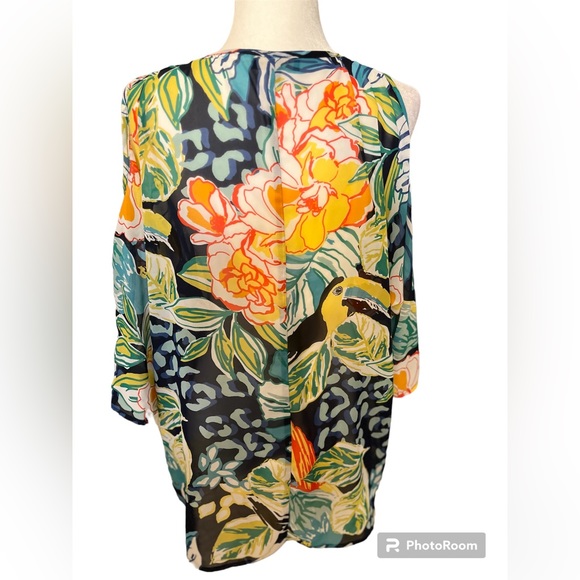 MELISSA PAIGE brand sheer blouse. Size XL. - Picture 3 of 3